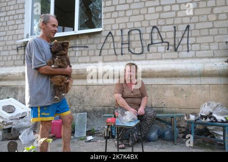 ©Sergey Shestak / Le Pictorium/MAXPPP - Siversk 11/02/2020 Sergey Shestak / Le Pictorium - 11/2/2020 - Ukraine / Oblast Donezk / Siversk - La Routine quotidienne dans la ville de Siversk a Donetsk / 11/2/2020 - Ukraine / Donetsk Oblast / Siversk - Alltag in der Donezker Stadt Siversk Stockfoto