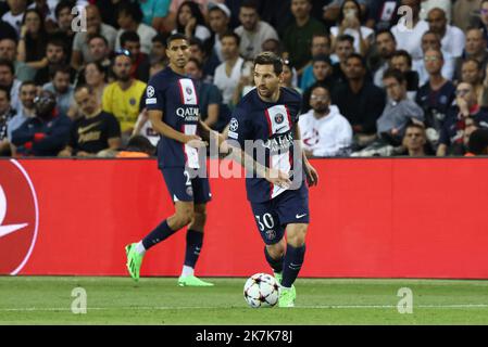 ©PHOTOPQR/LE PARISIEN/Fred Dugit ; Paris ; 06/09/2022 ; Sport Parc des Princes (Paris XVIe), le 06 septembre 2022 Paris Saint Germain-Juventus de Turin Ligue des Champions Lionel Messi Foto LP / Fred Dugit Stockfoto