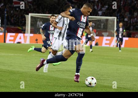 ©PHOTOPQR/LE PARISIEN/Fred Dugit ; Paris ; 06/09/2022 ; Sport Parc des Princes (Paris XVIe), le 06 septembre 2022 Paris Saint Germain-Juventus de Turin Ligue des Champions Kylian Mbappé Foto LP / Fred Dugit Stockfoto