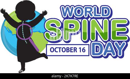 Illustration zum World Spine Day Banner Stock Vektor