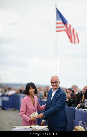 ©Agence Franck Castel/MAXPPP - 20220009 Einweihung der Cabine de Plage de Thandiwe Newton. DEAUVILLE, FRANKREICH - 04. SEPTEMBER Thandiwe Newton besucht eine Fotoschau während des Deauville American Film Festival 47. am 06. September 2022 in Deauville, Frankreich. Stockfoto