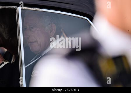 ©Julien Mattia / Le Pictorium/MAXPPP - Londres 13/07/2016 Julien Mattia / Le Pictorium - 13/07/2016 - Royaume-Uni / Londres / Londres - Le ROI Charles III. le 12 Septembre 2022 / 13/07/2016 - Vereinigtes Königreich / London / London - König Charles III kommt in Westminster an, um Parlamentarier zu treffen, London, 12. September 2022 Stockfoto