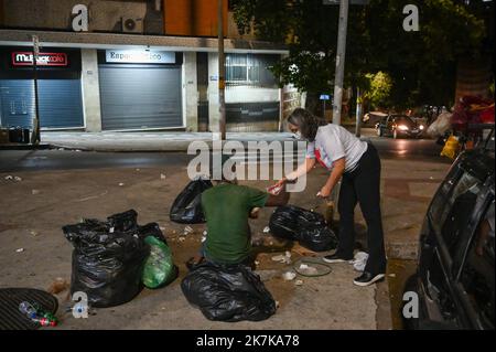 ©PHOTOPQR/OUEST FRANCE/Franck Dubray ; Belo Horizonte ; 23/08/2022 ; Reportage au Brésil avant les élections présidentielles qui auront lieu en Octobre. Les sans domicile fixe SDF dans la rue de Belo une Association leur vient en aide? (Foto Franck Dubray) - Brasilien vor den Präsidentschaftswahlen im August 2022 Stockfoto