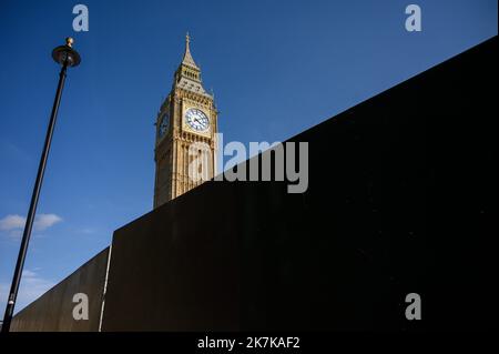 ©Julien Mattia / Le Pictorium/MAXPPP - Londres 14/09/2022 Julien Mattia / Le Pictorium - 14/9/2022 - Royaume-Uni / Londres / Londres - Une vue de Big Ben, A Londres, le 14 Septembre 2022 / 14/9/2022 - Vereinigtes Königreich / London / London - Ein Blick auf Big Ben in London am 14. September 2022. Stockfoto