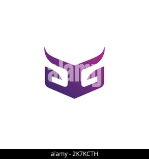 GG-Logo. Logo Design Inspiration für Unternehmen aus den Anfangsbuchstaben des GG Logo Icon. Stock Vektor