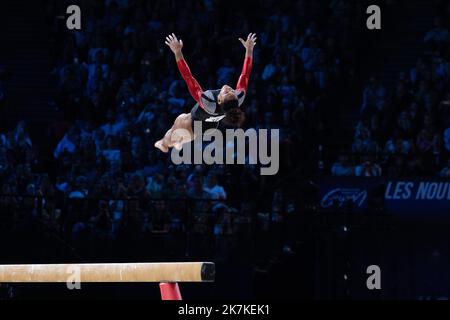 Mylene Deroche/IP3 - die Französin Melie De Jesus Dos Santos nimmt am Finale des Kunstturniers der Frauen beim internationalen Turnieren in Frankreich 23. in der Accor Arena Teil. In Paris, Frankreich, am 25. september 2022. Stockfoto