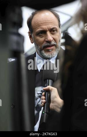 ©Francois Glories/MAXPPP - 30/09/2022 der italienische Regisseur Luca Guadagnino (Schauspieler oder andere auf seinem Hemd ?) Nimmt an der Fotocolo 'BONES AND ALL' während des Zurich Film Festival 18. im Kino Corso in Zürich Teil. September 30 2022. Stockfoto