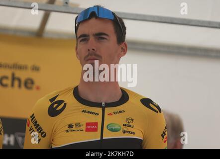 ©Laurent Lairys/MAXPPP - Christophe Laporte von Jumbo - Visma beim Binche - Chimay - Binche 2022, Memorial Frank Vandenbrouck Radrennen am 4. Oktober 2022 in Binche, Belgien - Foto Laurent Lairys / MAXPPP Stockfoto