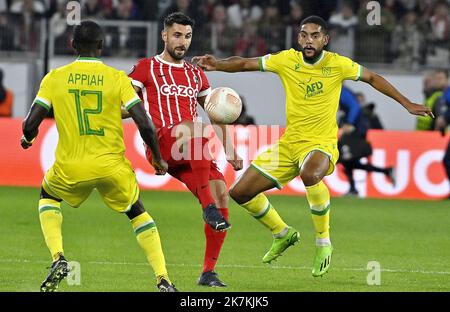 ©PHOTOPQR/OUEST FRANCE/Jérôme Fouquet ; FRIBOURG ; 06/10/2022 ; Fußball. Europa Ligue. Fribourg / FC Nantes. Foto: Jérôme Fouquet/Ouest-France. Stockfoto