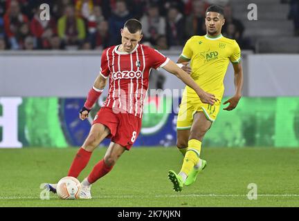 ©PHOTOPQR/OUEST FRANCE/Jérôme Fouquet ; FRIBOURG ; 06/10/2022 ; Fußball. Europa Ligue. Fribourg / FC Nantes. Maximilian Eggestein. Foto: Jérôme Fouquet/Ouest-France. Stockfoto