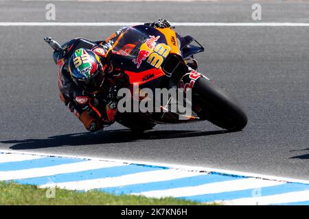 Phillip Island, Australien, 16. Oktober 2022. Brad Binder aus Südafrika auf der Red Bull KTM Factory Racing KTM während des MotoGP-Rennens beim australischen MotoGP 2022 auf dem Phillip Island Circuit am 16. Oktober 2022 in Phillip Island, Australien. Kredit: Dave Hewison/Speed Media/Alamy Live Nachrichten Stockfoto