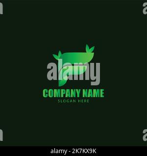 Buchstabe f Logo Symbol Vorlage Blatt Konzept. Stock Vektor