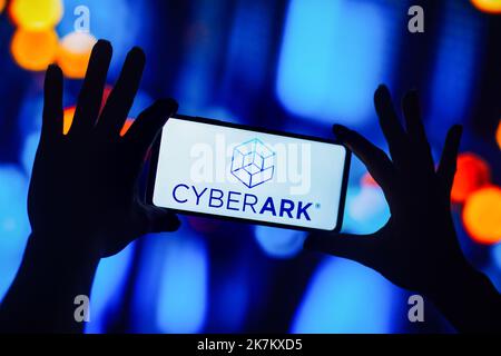 Brasilien. 17. Oktober 2022. In dieser Abbildung wird das CyberArk-Logo auf einem Smartphone-Bildschirm angezeigt. Kredit: SOPA Images Limited/Alamy Live Nachrichten Stockfoto