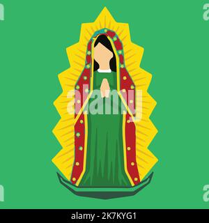 Vektorgrafik Virgen de Guadalupe. Stock Vektor