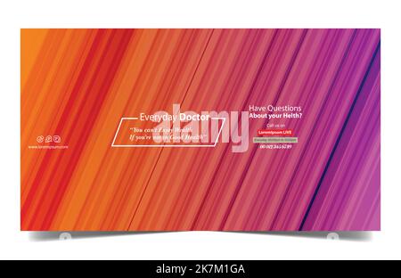 YouTube Channel Cover für Krankenhaus und Medizin, Youtube Banner für Channel Design, moderne und kreative YouTube Channel Art, Medical Banner Design Stock Vektor