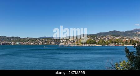 Panoramic view of Lugano, Ticino, Switzerland Stockfoto
