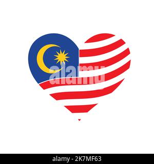 Malaysia Flagge Vektor Symbol Design Illustration Stock Vektor