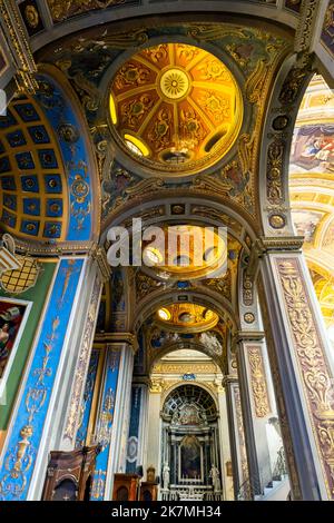 Stiftskirche San Giovanni Battista, Parasio, Altstadt von Imperia, Stadtteil von Porto Maurizio. Provinz Imperia, Region Ligurien. Italien. Stockfoto