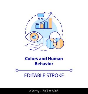 Symbol für das Konzept „Farben und menschliches Verhalten“ Stock Vektor