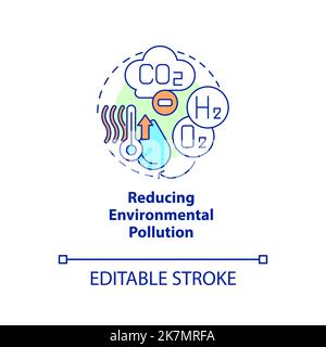 Symbol für das Konzept zur Verringerung der Umweltverschmutzung Stock Vektor