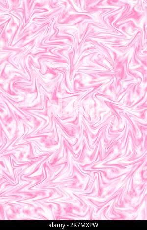 Illustration einer flüssigen Farbstruktur mit einem Farbverlauf in Rosa für einen abstrakten Hintergrund Stockfoto