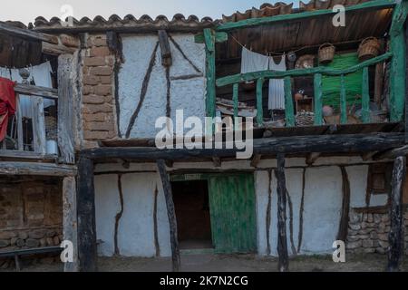 Das Territorio artlanza Museum einer echten Altstadt in Spanien. Stockfoto