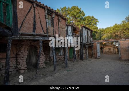 Das Territorio artlanza Museum einer echten Altstadt in Spanien. Stockfoto