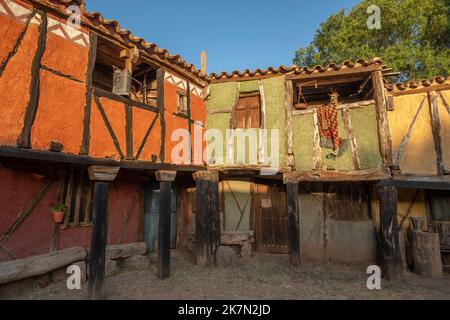 Das Territorio artlanza Museum einer echten Altstadt in Spanien. Stockfoto