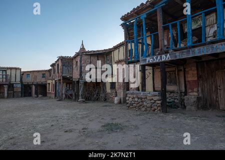 Das Territorio artlanza Museum einer echten Altstadt in Spanien. Stockfoto