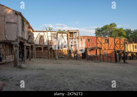 Das Territorio artlanza Museum einer echten Altstadt in Spanien. Stockfoto