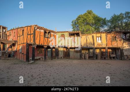 Das Territorio artlanza Museum einer echten Altstadt in Spanien. Stockfoto