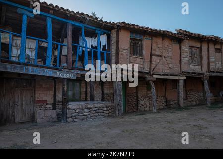 Das Territorio artlanza Museum einer echten Altstadt in Spanien. Stockfoto