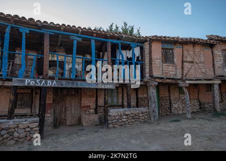 Das Territorio artlanza Museum einer echten Altstadt in Spanien. Stockfoto