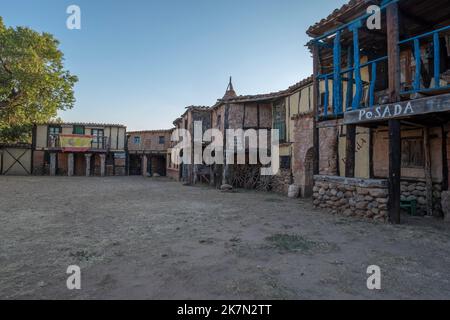 Das Territorio artlanza Museum einer echten Altstadt in Spanien. Stockfoto
