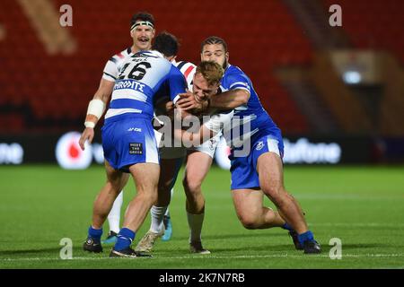 Doncaster, England - 17.. Oktober 2022 - Rugby League World Cup Frankreich gegen Griechenland im Eco-Power Stadium, Doncaster, Großbritannien - Stockfoto