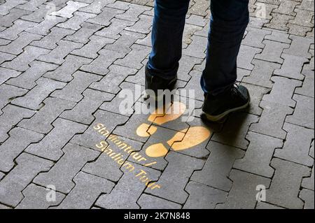 Stadiontour in der Signal Iduna Arena - dem offiziellen Spielplatz des FC Borussia Dortmund Stockfoto