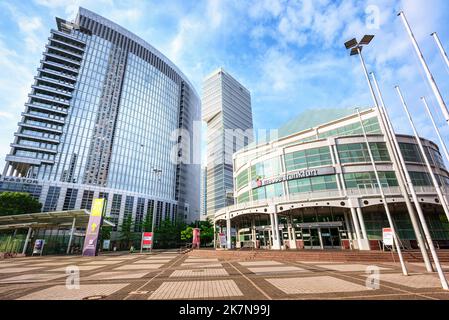 Frankfurt, Deutschland - 06. Juni 2022: Die Messe Frankfurt in Frankfurt am Main ist die weltweit größte Messe, Kongress- und Ausstellungsstadt Stockfoto