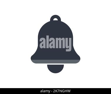 Monochromatisches Glockensymbol. Konzept von Alarmklingeln, Erinnerungen und Abonnements. Stock Vektor