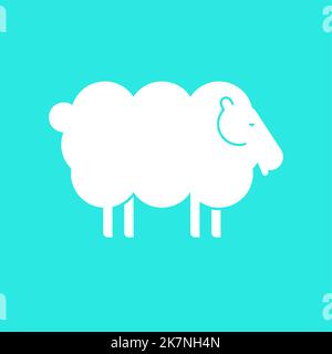 Schaf-Symbol. Lammschild. Symbolvektordarstellung Stock Vektor