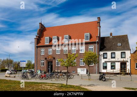 Ehemaliges Zollamt in Husum, jetzt ein Hotel Stockfoto