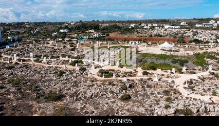 Luftaufnahme des Ayia Napa Sculpture Parks, Zypern Stockfoto