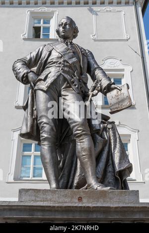 Statue von Kaiser Joseph II. In Lienz, Österreich Stockfoto