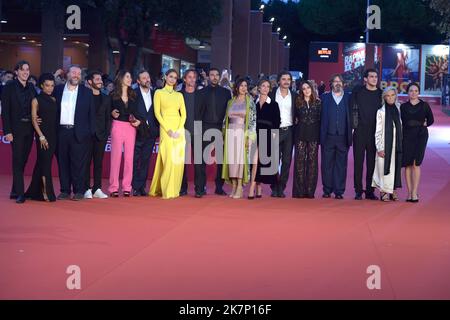 Rom, Italien. 17. Oktober 2022. ROM, ITALIEN - 17. OKTOBER: Cast besucht den roten Teppich für „war - La Guerra Desiderata“ während des Filmfestivals 17. in Rom im Auditorium Parco della Musica am 17. Oktober 2022 in Rom, Italien. Kredit: dpa/Alamy Live Nachrichten Stockfoto