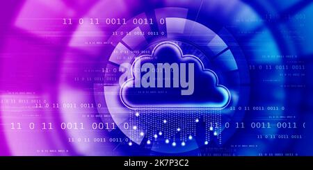 2D Rendering-Technologie Cloud Computing Stockfoto