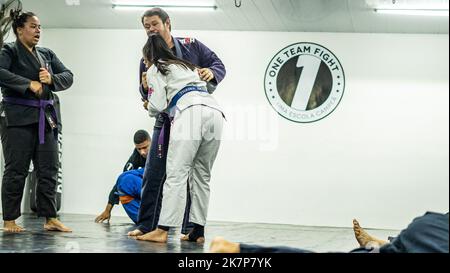 Recife, Brasilien. 17. Oktober 2022. Jitsu-Training an der Academia One Fight, in der Nähe von Boa Viagem, in der Stadt Recife/PE. Kredit: Thiago Lemos/FotoArena/Alamy Live Nachrichten Stockfoto