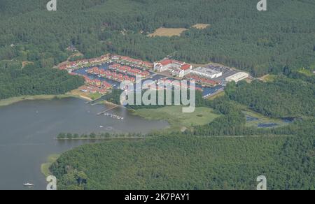 Hafendorf Rheinsberg, Großer Rheinsberger See, Brandenburg, Deutschland Stockfoto