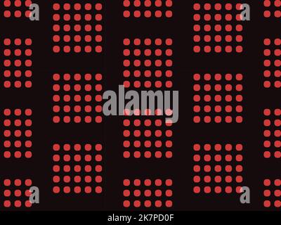 Nahtloses Muster aus präzise ausgerichteten Vektorpunkten, ideale Geometrie, trendige Textur Stock Vektor