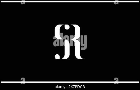 SR, RS, Monogramm mit abstrakten Buchstaben und Logo Stock Vektor