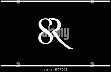 SR, RS, Monogramm mit abstrakten Buchstaben und Logo Stock Vektor