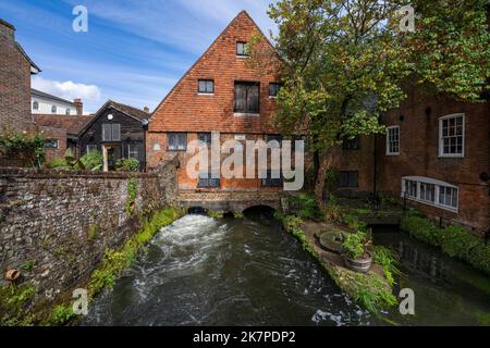 Winchester City Mill on the River Itchen, Winchester, Hampshire, England, Großbritannien Stockfoto